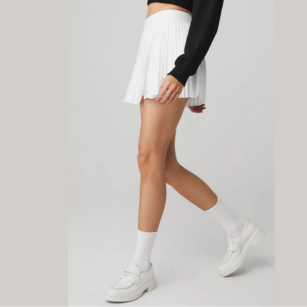 ALO Yoga White Ace Tennis Skirt - Picture 3 of 9
